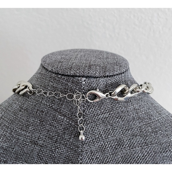 Vintage Inlaid Rhinestone Cuban Chain - Picture 3 of 3